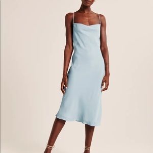 Cowl Neck Slip Midi Dress
